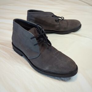 Aquatalia 403982 Mens Rinaldo Suede Chukka Boots Dark Charcoal Size 13 M